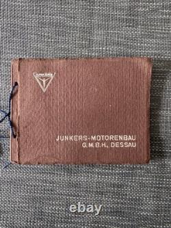 Vintage Junkers Aviation History Set Leather Flight Cap Factory Album L5Document