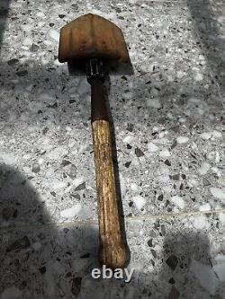 Vintage Military German Trench Folding Shovel Entrenching Tool 1940 Old Rare
