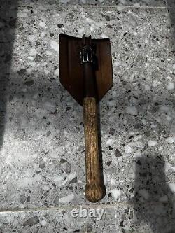 Vintage Military German Trench Folding Shovel Entrenching Tool 1940 Old Rare