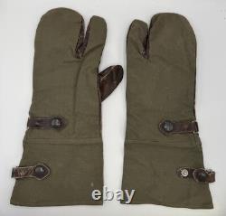 Vintage WW2 German Motorcycle Riding Gauntlets Gloves RBNr ORIGINAL Leather