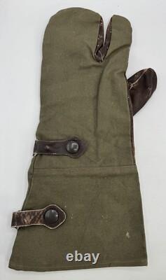 Vintage WW2 German Motorcycle Riding Gauntlets Gloves RBNr ORIGINAL Leather