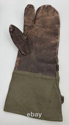 Vintage WW2 German Motorcycle Riding Gauntlets Gloves RBNr ORIGINAL Leather