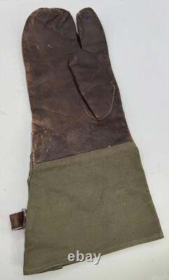 Vintage WW2 German Motorcycle Riding Gauntlets Gloves RBNr ORIGINAL Leather
