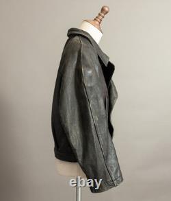 Vintage WW2 German NSKK Paramilitary Leather Jacket Wool Blanket Lining