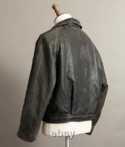 Vintage WW2 German NSKK Paramilitary Leather Jacket Wool Blanket Lining