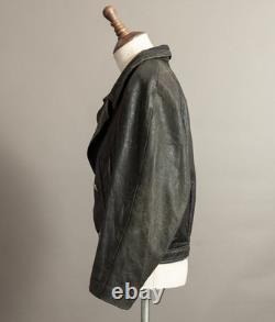 Vintage WW2 German NSKK Paramilitary Leather Jacket Wool Blanket Lining