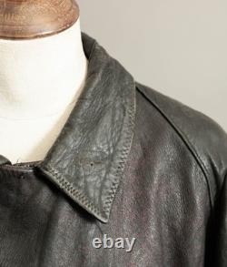 Vintage WW2 German NSKK Paramilitary Leather Jacket Wool Blanket Lining