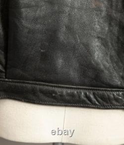 Vintage WW2 German NSKK Paramilitary Leather Jacket Wool Blanket Lining