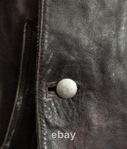 Vintage WW2 German NSKK Paramilitary Leather Jacket Wool Blanket Lining