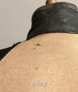 Vintage WW2 German NSKK Paramilitary Leather Jacket Wool Blanket Lining