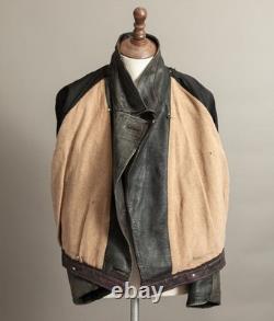 Vintage WW2 German NSKK Paramilitary Leather Jacket Wool Blanket Lining