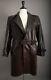 Vintage WW2 Horsehide Leather Trench Coat German Officer Size Small (38-40)