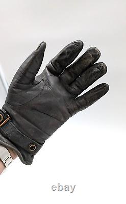 Vintage WWII WW2 German Luftwaffe Real Nappa Leather Flight Pilot Gloves