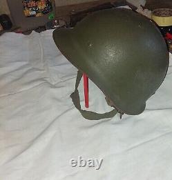 WEST German-M60- Helmet- Army Steel post ww2 era- Original item- Used in Croatia