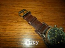 WW II German Air Force Glashutte Tutima PILOT CHRONOGRAPH WATCH VERY NICE