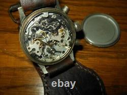 WW II German Air Force Glashutte Tutima PILOT CHRONOGRAPH WATCH VERY NICE