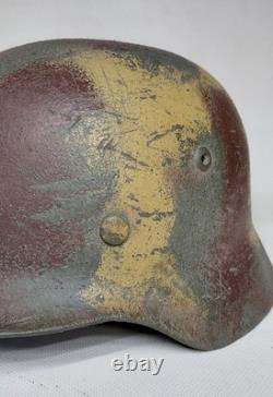 WW II WW2 German Helmet M35 size 64 camouflage