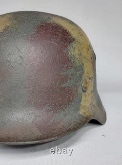 WW II WW2 German Helmet M35 size 64 camouflage