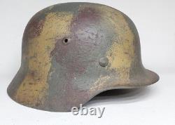 WW II WW2 German Helmet M35 size 64 camouflage
