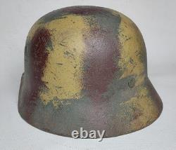 WW II WW2 German Helmet M35 size 64 camouflage