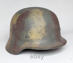 WW II WW2 German Helmet M35 size 64 camouflage
