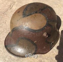 WW1 German Combat Helmet Named Original 1916 1918 Baer M1 Italian Camo WW2