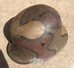 WW1 German Combat Helmet Named Original 1916 1918 Baer M1 Italian Camo WW2