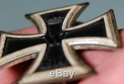 WW1 German EK1 Iron Cross First Class. Magentic. Nice Frosting. WW2 Issue. MI275