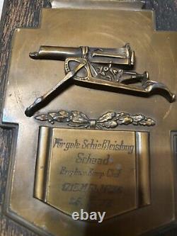 WW1 German Machine Gun Plaque WW 2 Named Unit 1937 Brass Detail MG 08