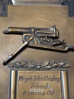 WW1 German Machine Gun Plaque WW 2 Named Unit 1937 Brass Detail MG 08