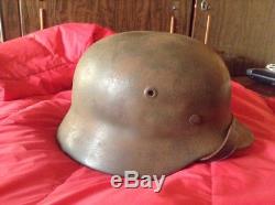 WW2 Cool original german combat SS helmet named and double decals
