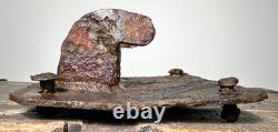 WW2 GERMAN 8CM GrW34 Mortar Bipod Carrying Pad \ Ruckasack metal holder