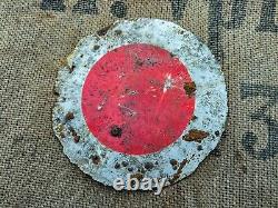 WW2 GERMAN FELDGENDARMERIE TRAFFIC WAND ROUNDEL 14. Pz. Div. RELIC from KURLAND