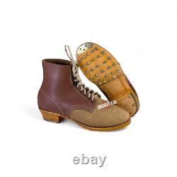 WW2 GERMAN M37 SUEDE LOW BOOTS ORIGINAL HOBNAILS ACCURATE REPRO, Made to Size