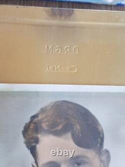 WW2 GERMAN ORIGINAL wehrmacht Beautiful photo of a young soldier + DRGM frame
