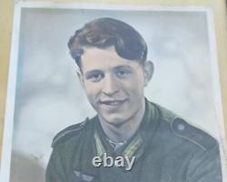 WW2 GERMAN ORIGINAL wehrmacht Beautiful photo of a young soldier + DRGM frame