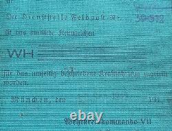 WW2 GERMAN Original WEHRMACHT 1943 DRIVERS LICENSE KRAFTFAHRZEUGSCHEIN RARE
