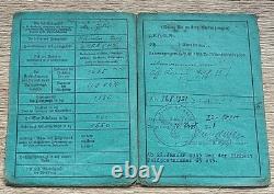 WW2 GERMAN Original WEHRMACHT 1943 DRIVERS LICENSE KRAFTFAHRZEUGSCHEIN RARE