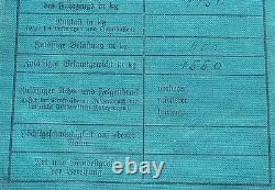 WW2 GERMAN Original WEHRMACHT 1943 DRIVERS LICENSE KRAFTFAHRZEUGSCHEIN RARE