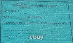 WW2 GERMAN Original WEHRMACHT 1943 DRIVERS LICENSE KRAFTFAHRZEUGSCHEIN RARE