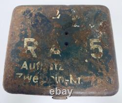 WW2 GERMAN RA 35 METAL TRANSPORT BOX FOR A MORTAR OPTICAL SIGHT WAA 8cm GRW34