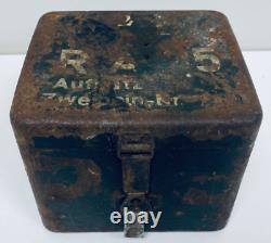 WW2 GERMAN RA 35 METAL TRANSPORT BOX FOR A MORTAR OPTICAL SIGHT WAA 8cm GRW34