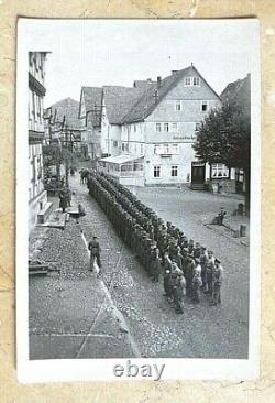 WW2 GERMAN REICHS LABOUR SERVICE SOLDIERS in RAUSCHENBERG KASSEL c1934 PHOTO