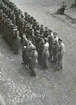 WW2 GERMAN REICHS LABOUR SERVICE SOLDIERS in RAUSCHENBERG KASSEL c1934 PHOTO