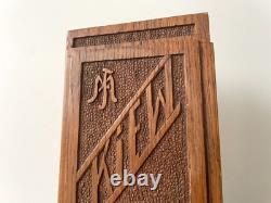 WW2 German 1942 Kiew POW Soldier Oak Box Cigarette Case Handmade Trench Art