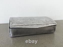 WW2 German 1947 POW Soldier Cigarette Case Wehrmacht Prisoner Of War Trench Art