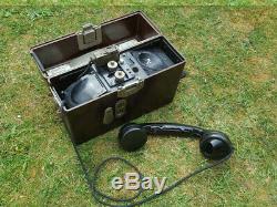 WW2 German Army Field Telephone, Dated 1940, Original Wehrmacht