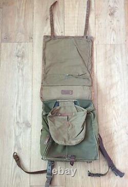 WW2 German Army M. 39 Fur Backpack with Original Leather Straps Found in Normandy