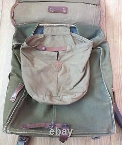 WW2 German Army M. 39 Fur Backpack with Original Leather Straps Found in Normandy