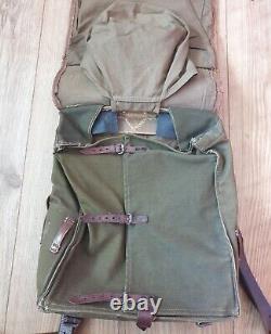 WW2 German Army M. 39 Fur Backpack with Original Leather Straps Found in Normandy